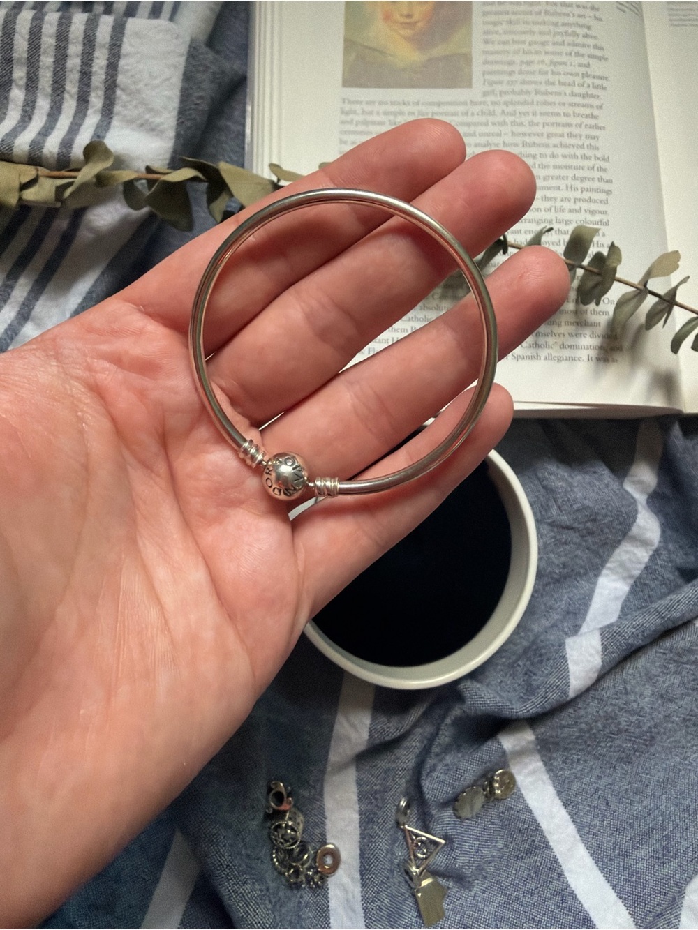 Pandora Sterling Silver Bangle Bracelet - Silver
